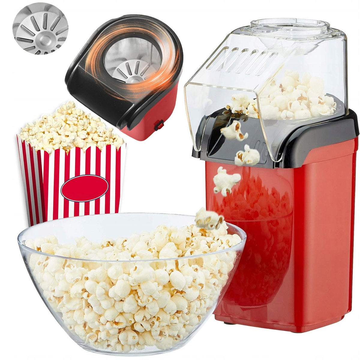 POPCORN MACHINE 1200W MACHINE RETRO POPCORN MACHINE
