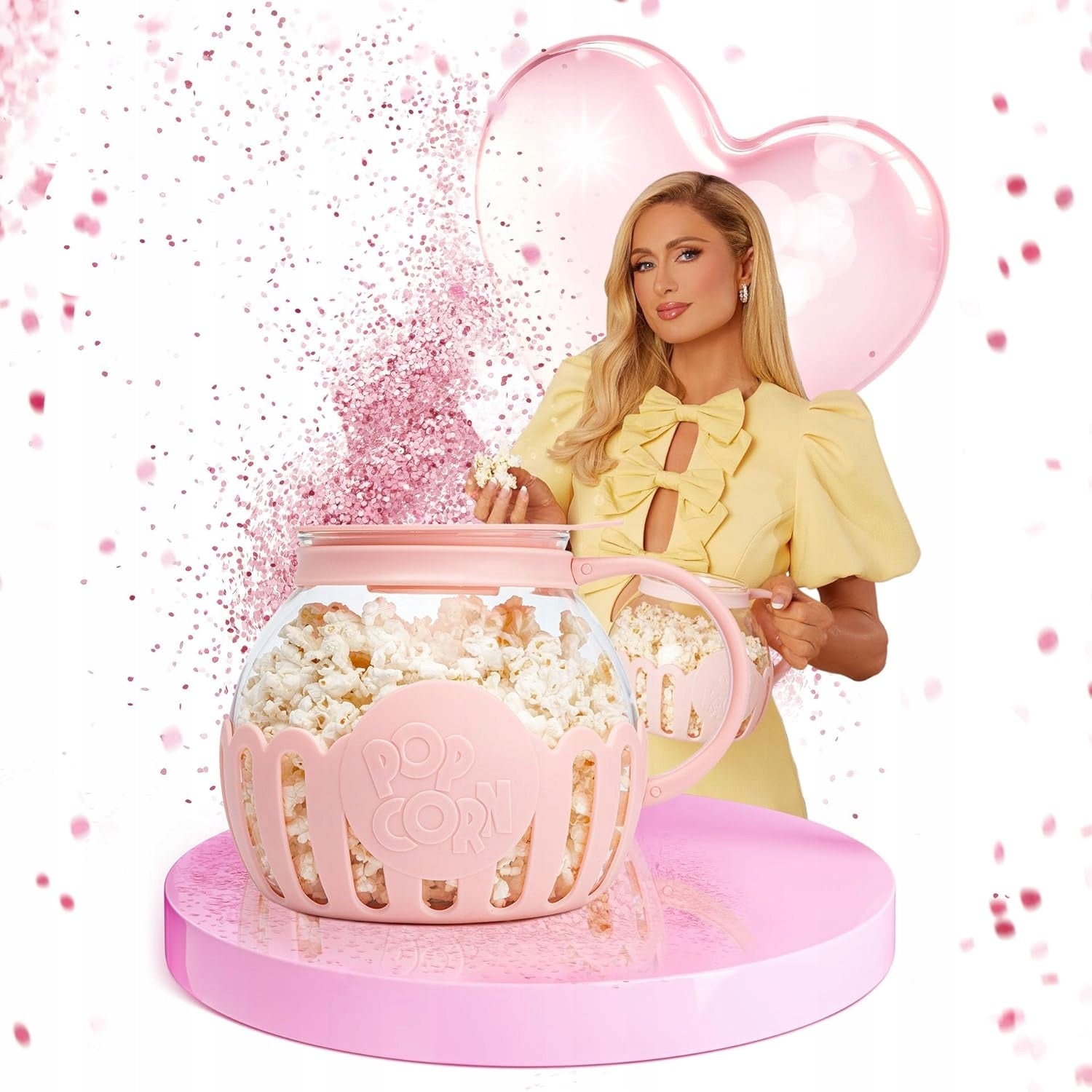 POPCORN MACHINE BOROSILICATE GLASS LID 2IN1 FOR MICROWAVE
