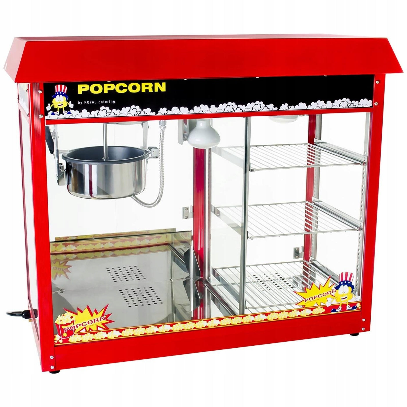 POPCORN MACHINE GLASS DEVICE SITE Dominant color red