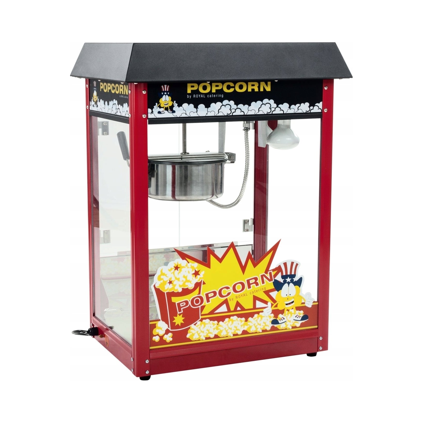 POPCORN MACHINE Professional Electric 1500W Efficient 6kg/h Countertop Packaging status original