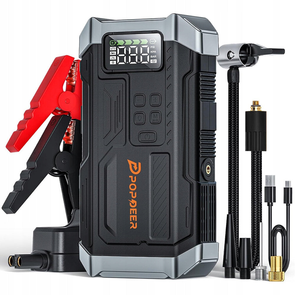 POPDEER PD-JA3 – Rozrusznik 5000A z Kompresorem 6w1