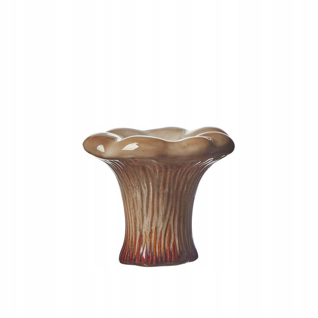 PORCELAIN MUSHROOM FIGURE BEIGE BROWN DECORATIVE DECORATION for home garden Brand Donika