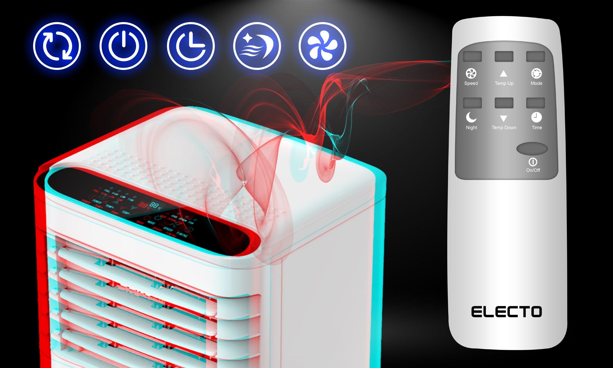 PORTABLE AIR CONDITIONER 2,6kW QUIET SMALL WiFi DEHUMIDIFIER 24l/24H AIR CONDITIONING Control manual with the remote control