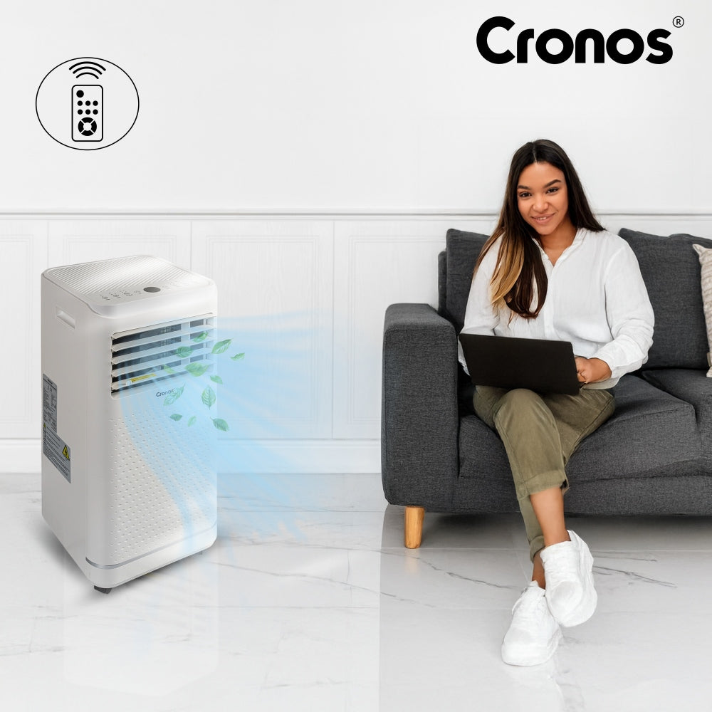 PORTABLE AIR CONDITIONER 2600W QUIET 2,6KW 25m2 REMOTE CONTROL AND ACCESSORIES CRONOS Control manual with the remote control