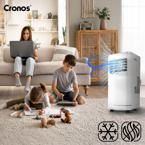 PORTABLE AIR CONDITIONER 2600W QUIET 2,6KW 25m2 REMOTE CONTROL AND ACCESSORIES CRONOS Manufacturer code OL-BKY26-A010SS