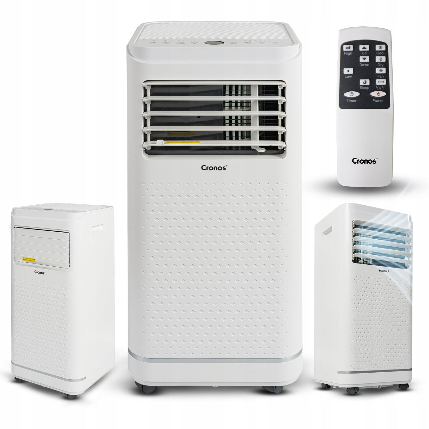 PORTABLE AIR CONDITIONER 2600W QUIET 2,6KW 25m2 REMOTE CONTROL AND ACCESSORIES CRONOS