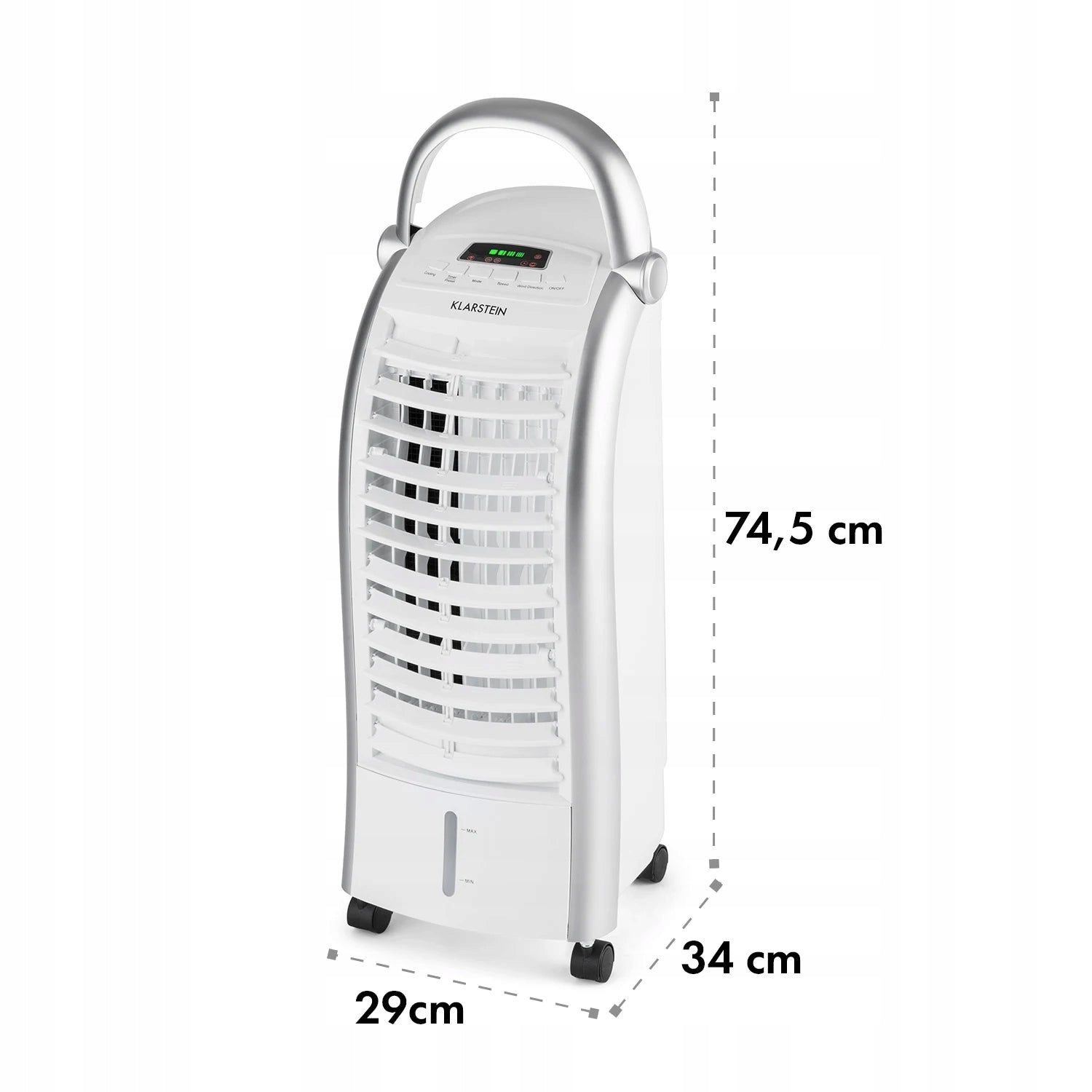 PORTABLE AIR CONDITIONER 3IN1 WATER AIR CONDITIONER FAN HUMIDIFIER REMOTE CONTROL 2 CARTRIDGES Dominant color white