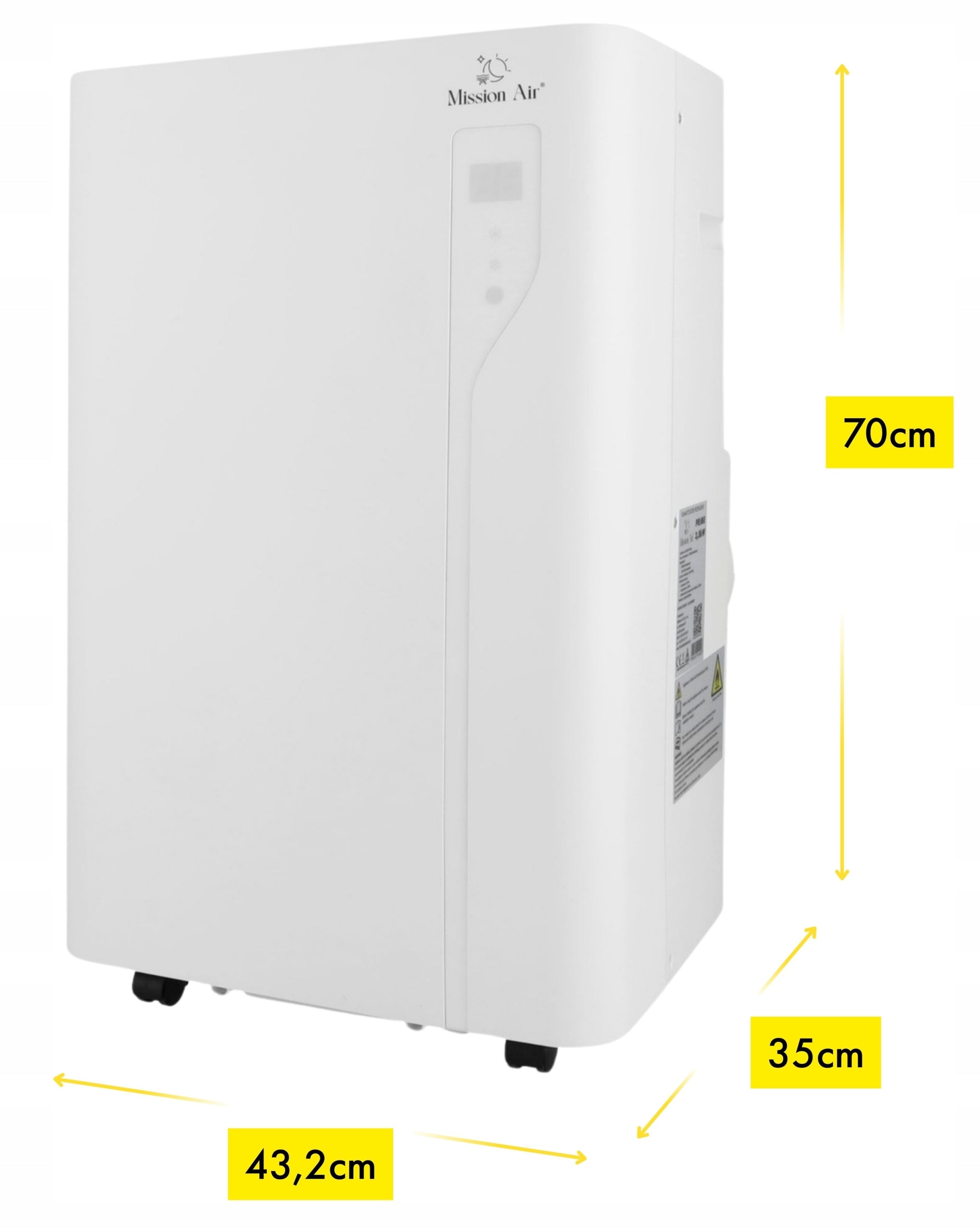 PORTABLE AIR CONDITIONER 3in1 Mission Air 3,5kW +dehumidifier 30l/24h +SWING +WiFi Packaging status original