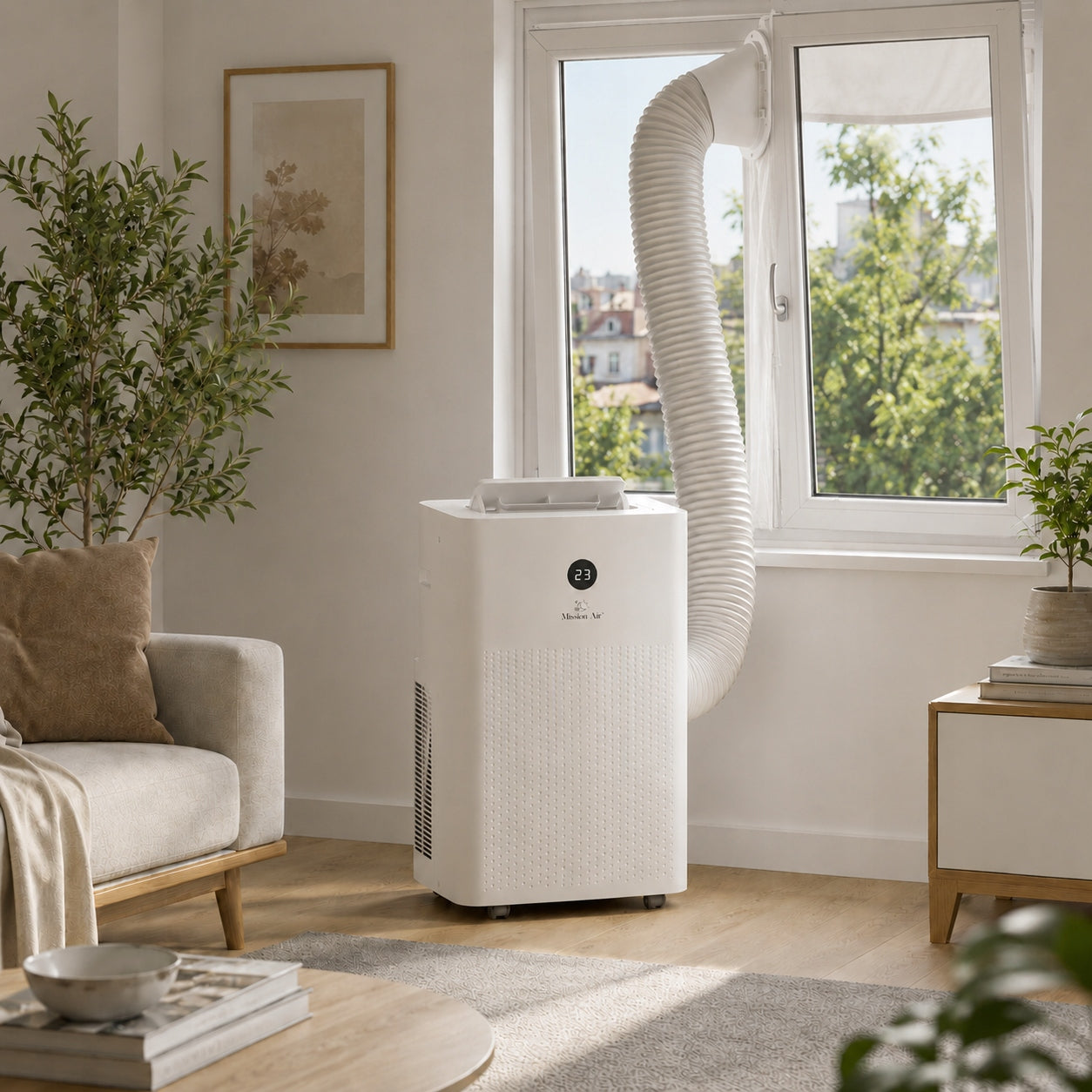 PORTABLE AIR CONDITIONER 3in1 Mission Air 4,1kW +dehumidifier 40l/24h +SWING +WiFi Manufacturer code Klimatyzator mobilny Mission Air ARCTIC 4,1kW