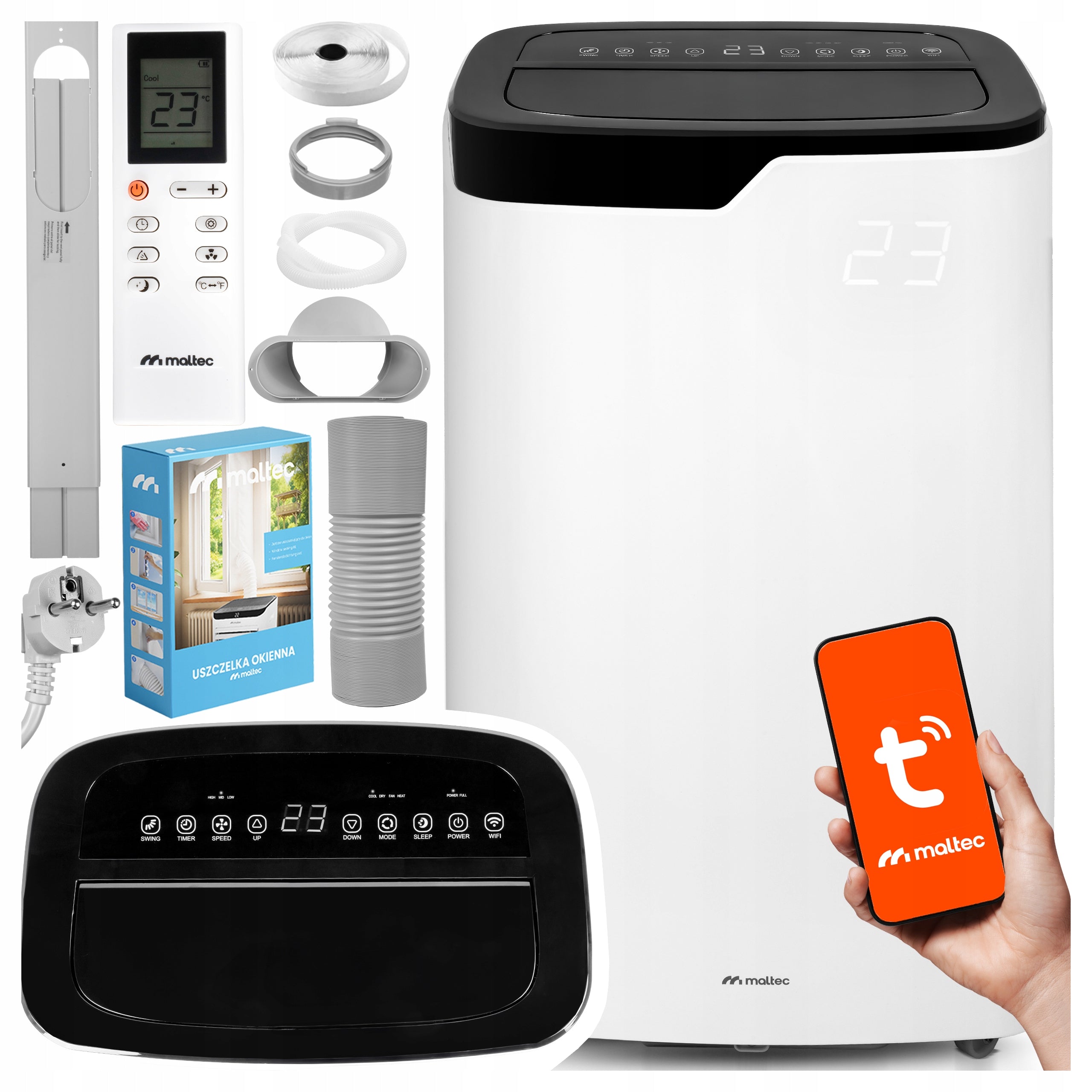 PORTABLE AIR CONDITIONER 4,7kW WIFI HEAT PUMP DEHUMIDIFIER 80L 4in1
