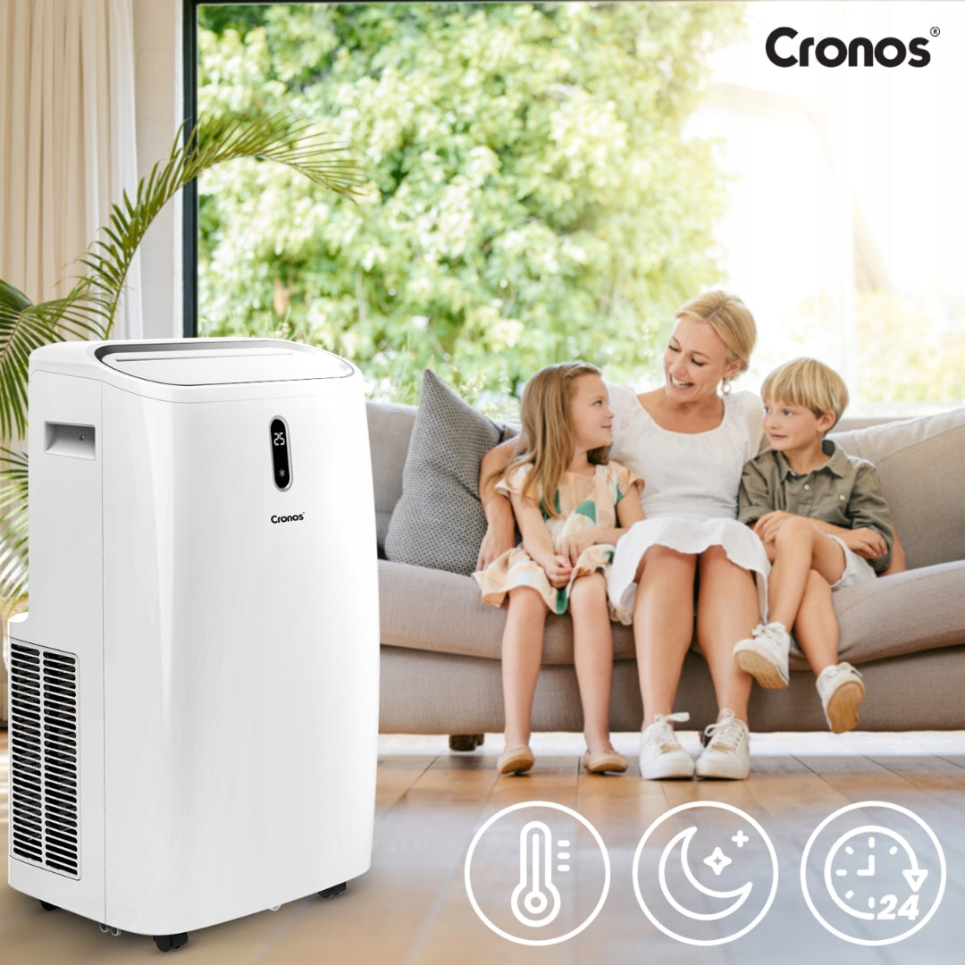 PORTABLE AIR CONDITIONER 4700W QUIET 4,7KW 45m2 REMOTE CONTROL + WiFi ACCESSORIES CRONOS Packaging status original