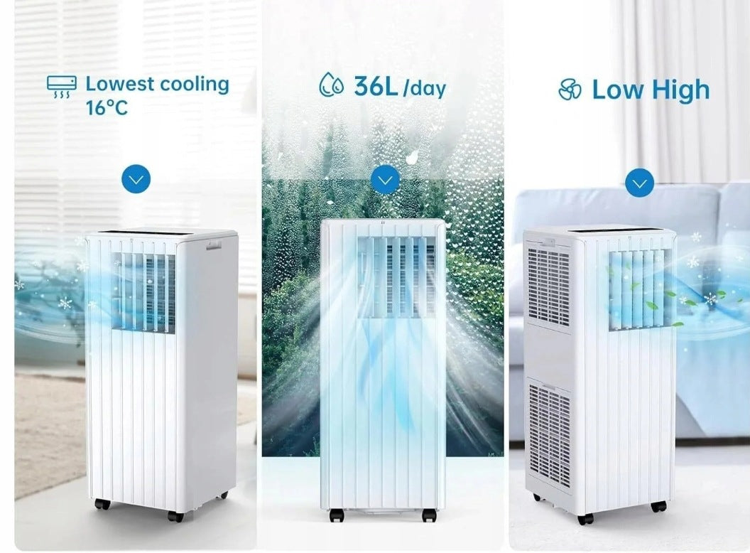 PORTABLE AIR CONDITIONER 7000 BTU 3IN1 COOLING FAN DEHUMIDIFIER Manufacturer code 7000btu