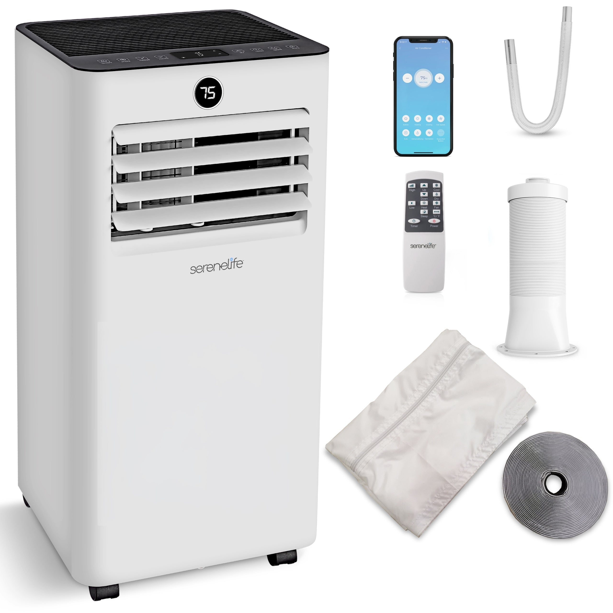 PORTABLE AIR CONDITIONER 9000 BTU 3 IN 1 COOLING VENTILATION DRYING