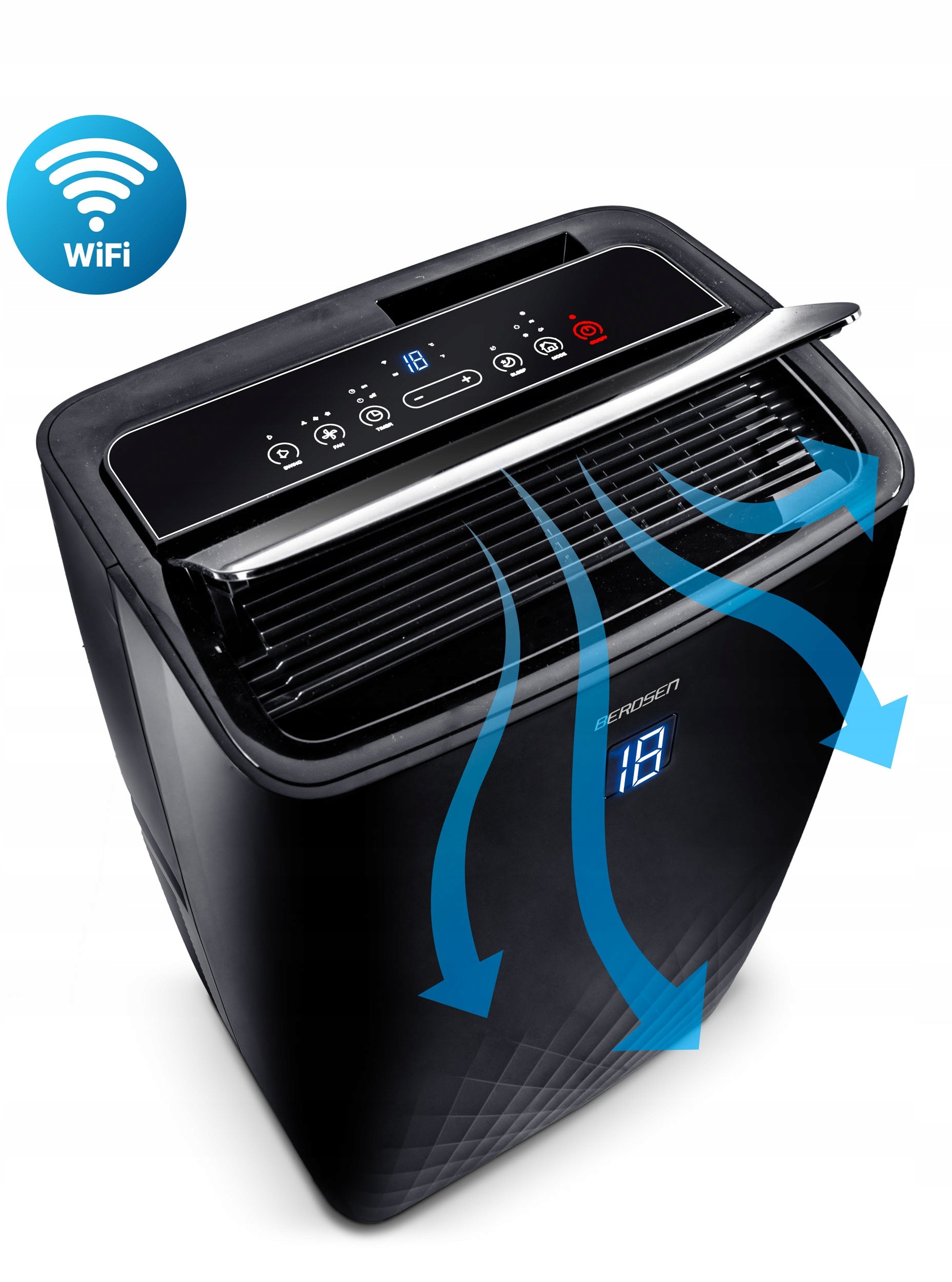 PORTABLE AIR CONDITIONER Berdsen WITH HEATING FUNCTION 4kW DEHUMIDIFIER 36l/24h WiFi Manufacturer code 358101