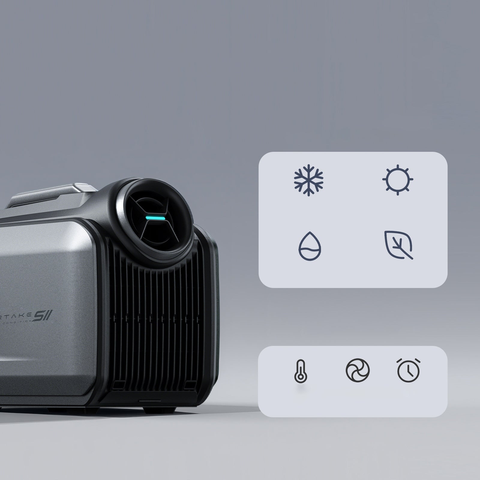 PORTABLE AIR CONDITIONER CYBERTAKE S2 PRO 600W COOLING 16-28 °C 5100BTU/H Cooling power 1 W