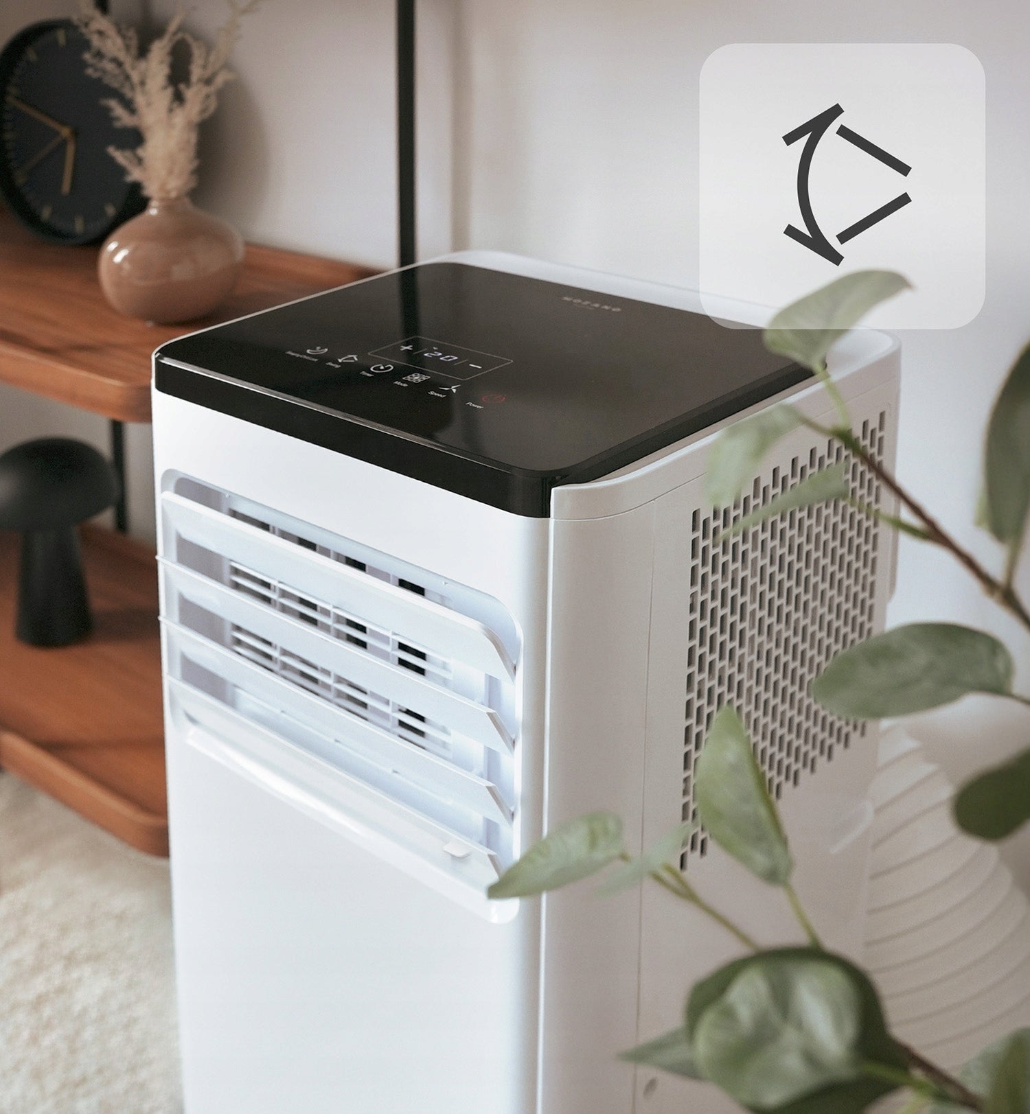 PORTABLE AIR CONDITIONER SMALL QUIET 2,6kW moWiFi DEHUMIDIFIER 24l/24H MOZANO Control manual with the remote control