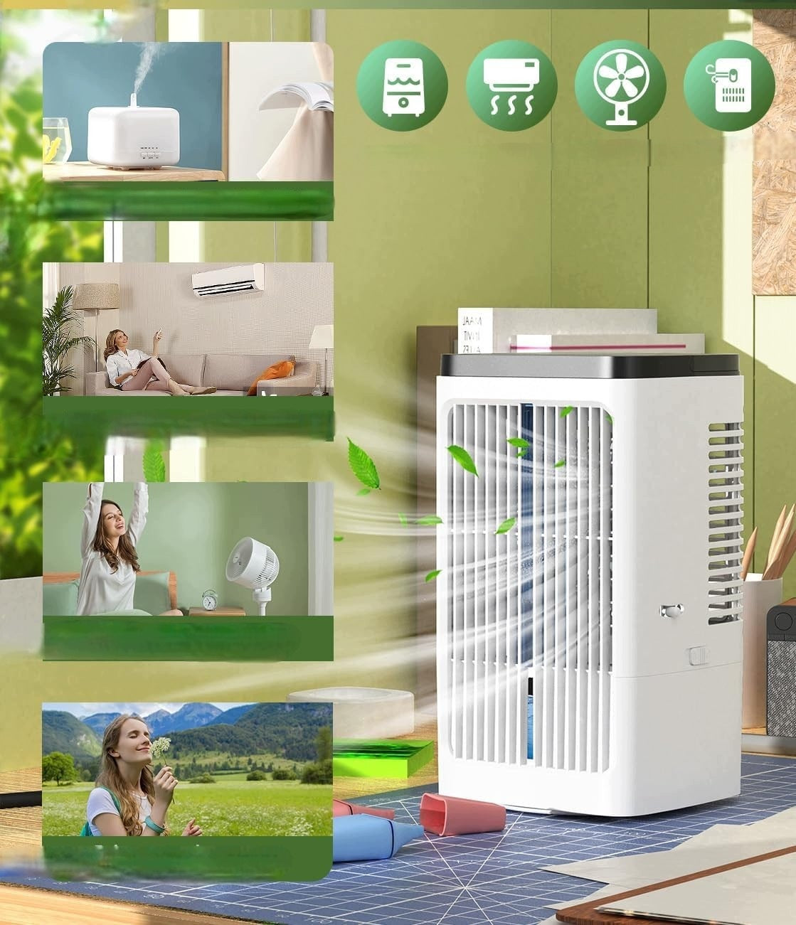 PORTABLE AIR CONDITIONER / USB FAN YEBABFIT 1200 ML Manufacturer code YEBABFIT