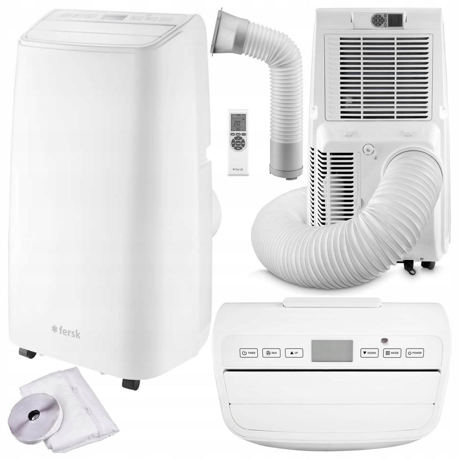 PORTABLE AIR CONDITIONER WIFI 5IN1 FERSK VIND 2 3,52KW HEPA HEATING DEHUMIDIFIER