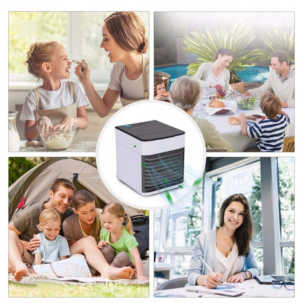 PORTABLE AIR COOLER LED WATER ICE PORTABLE USB SMALL FAN Kind portable
