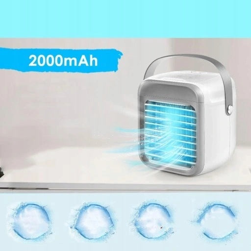 PORTABLE AIR COOLER, USB COOLING FAN, WITH 7 LEDS Packaging status original