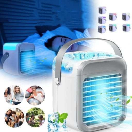 PORTABLE AIR COOLER, USB COOLING FAN, WITH 7 LEDS