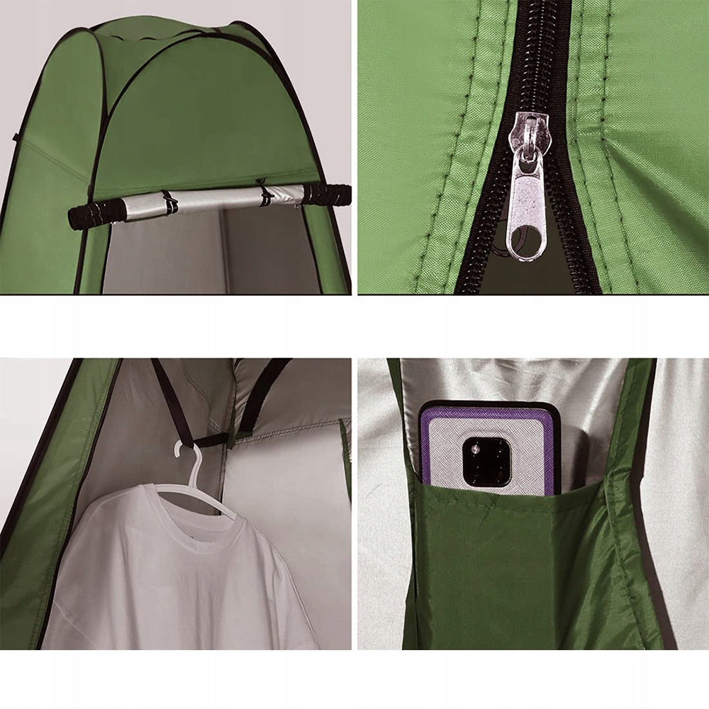 PORTABLE BEACH TENT FOR SHOWER CHANGING ROOM WATERPROOF WITH WINDOWS Color black