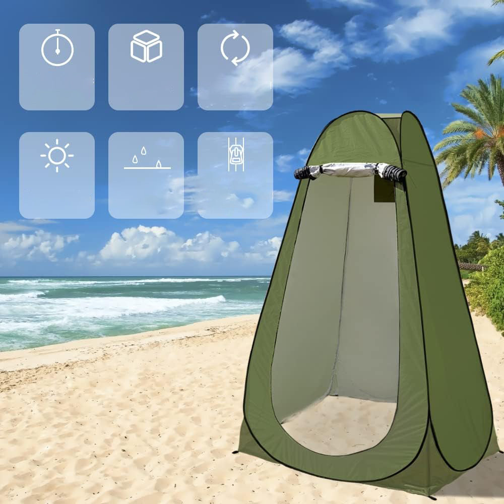 PORTABLE BEACH TENT FOR SHOWER CHANGING ROOM WATERPROOF WITH WINDOWS Kind travel