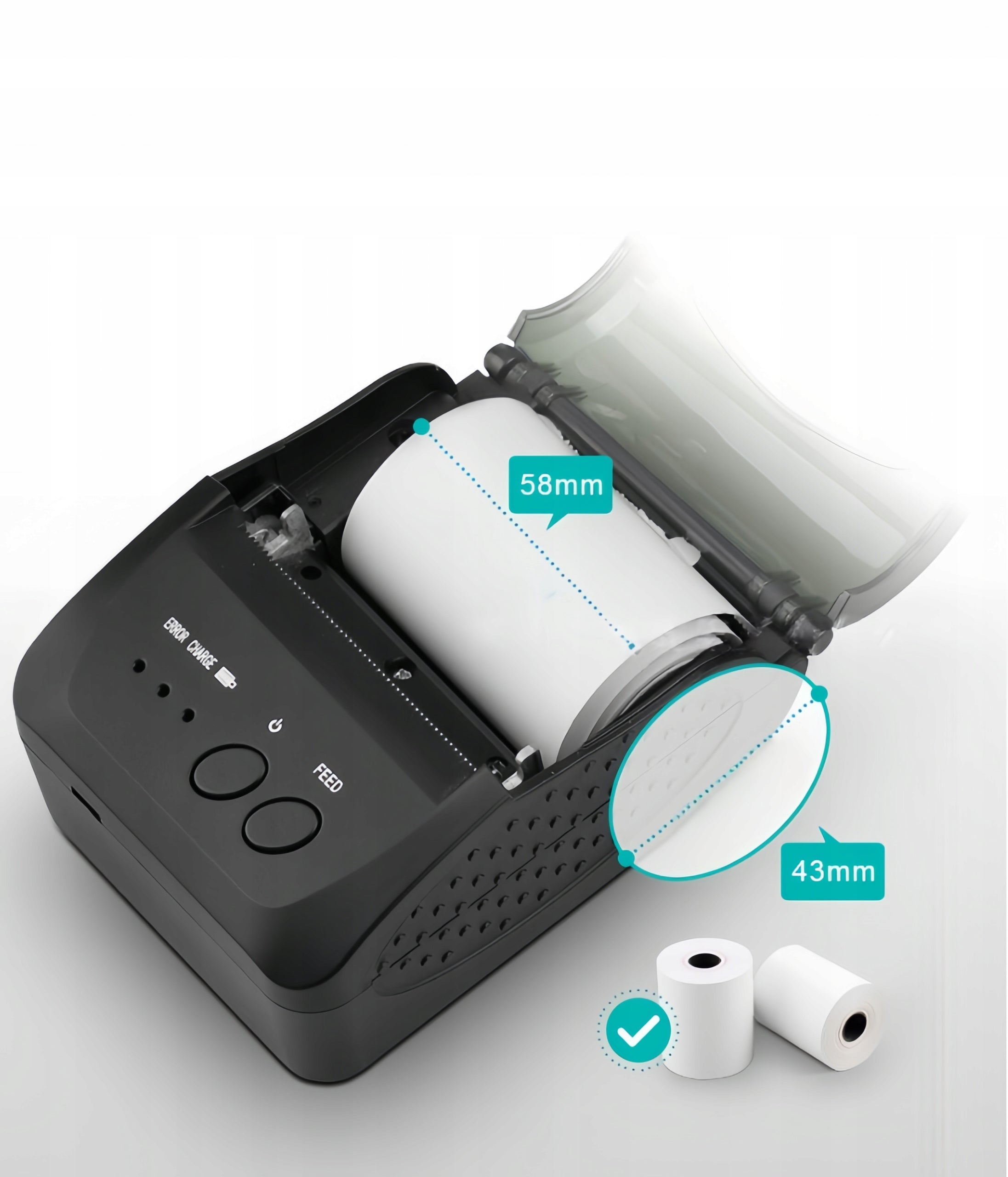 PORTABLE BLUETOOTH NETUM THERMAL RECEIPT PRINTER Manufacturer code ZJ-5809