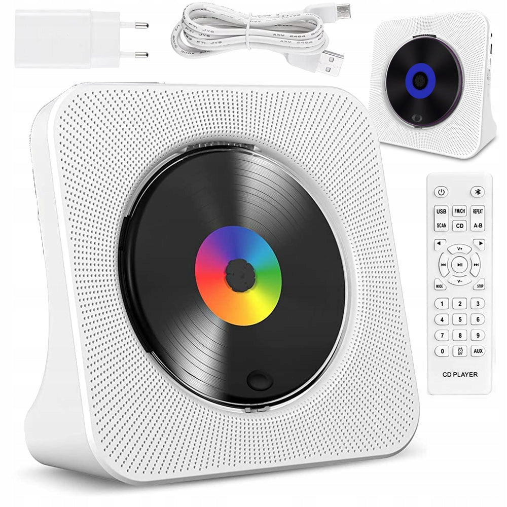 PORTABLE CD PLAYER WITH MUSIC VIA BLUETOOTH HIGH SOUND QUALITY