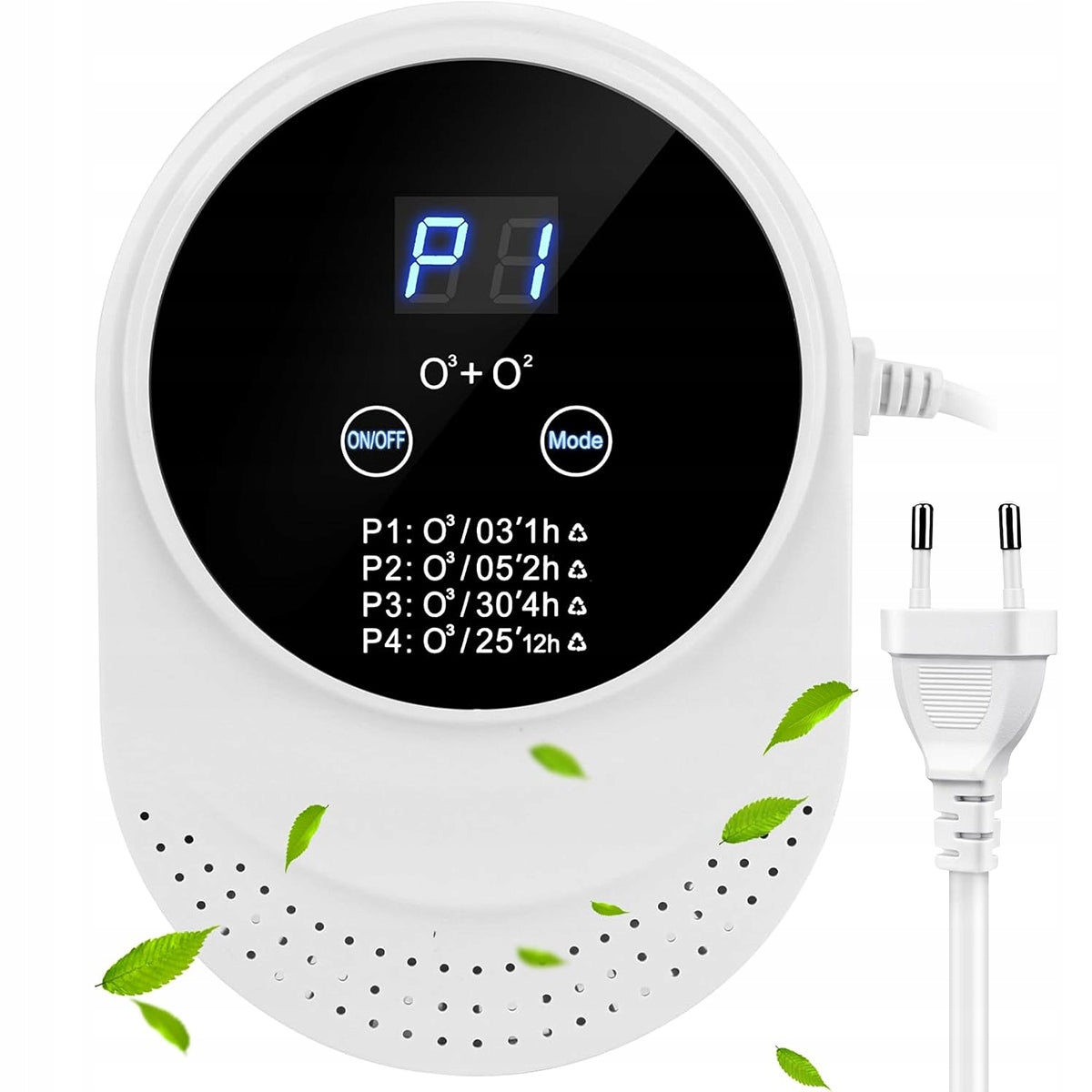PORTABLE COMPACT OZONE GENERATOR Air Purifier PURIFIER Dominant color white