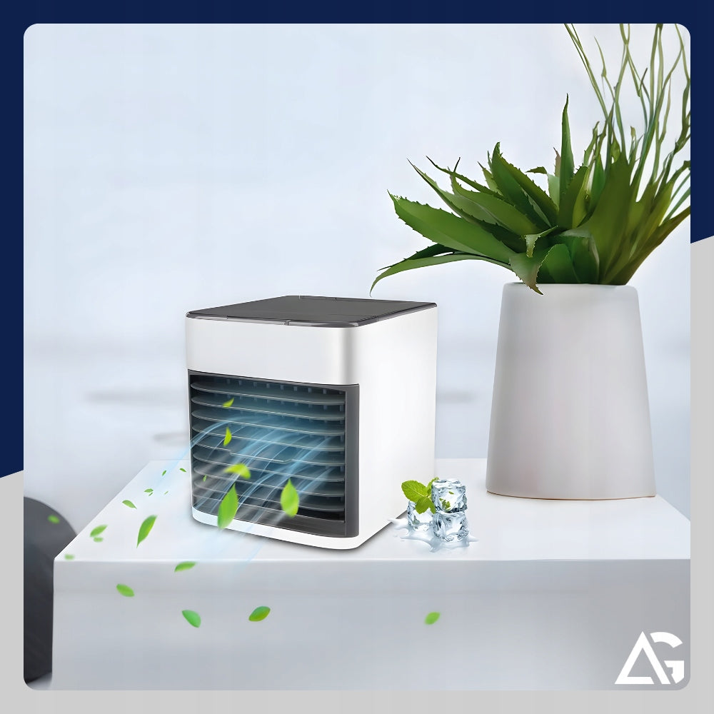 PORTABLE DESK AIR CONDITIONER SMALL WATER FOR WATER AND ICE 3IN1 LED USB AIR CONDITIONER Manufacturer code KLIMATOR PRZENOŚNY BIURKOWY