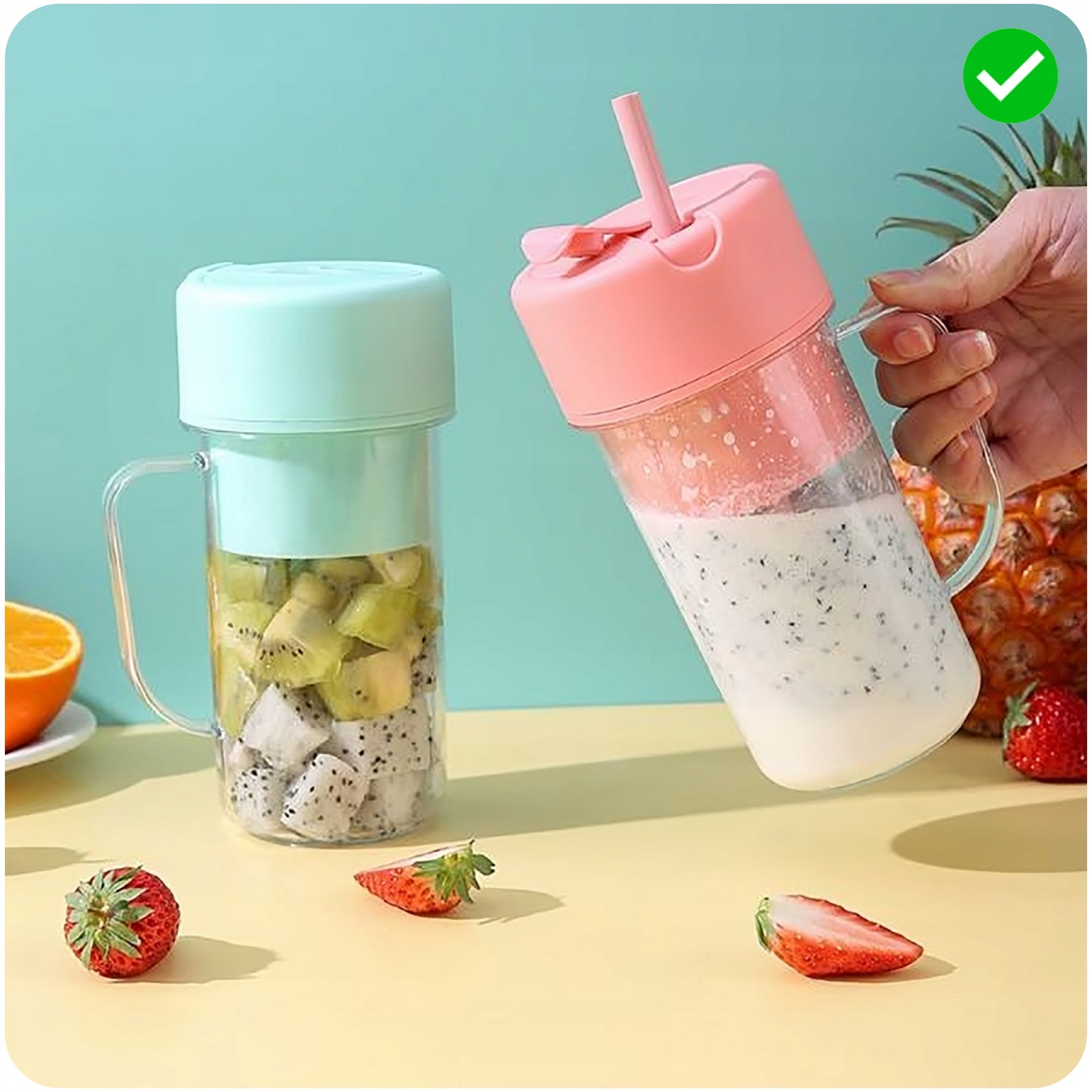PORTABLE ELECTRIC BLENDER USB 420ML WIRELESS FOR JUICES EAN (GTIN) 3831127525469