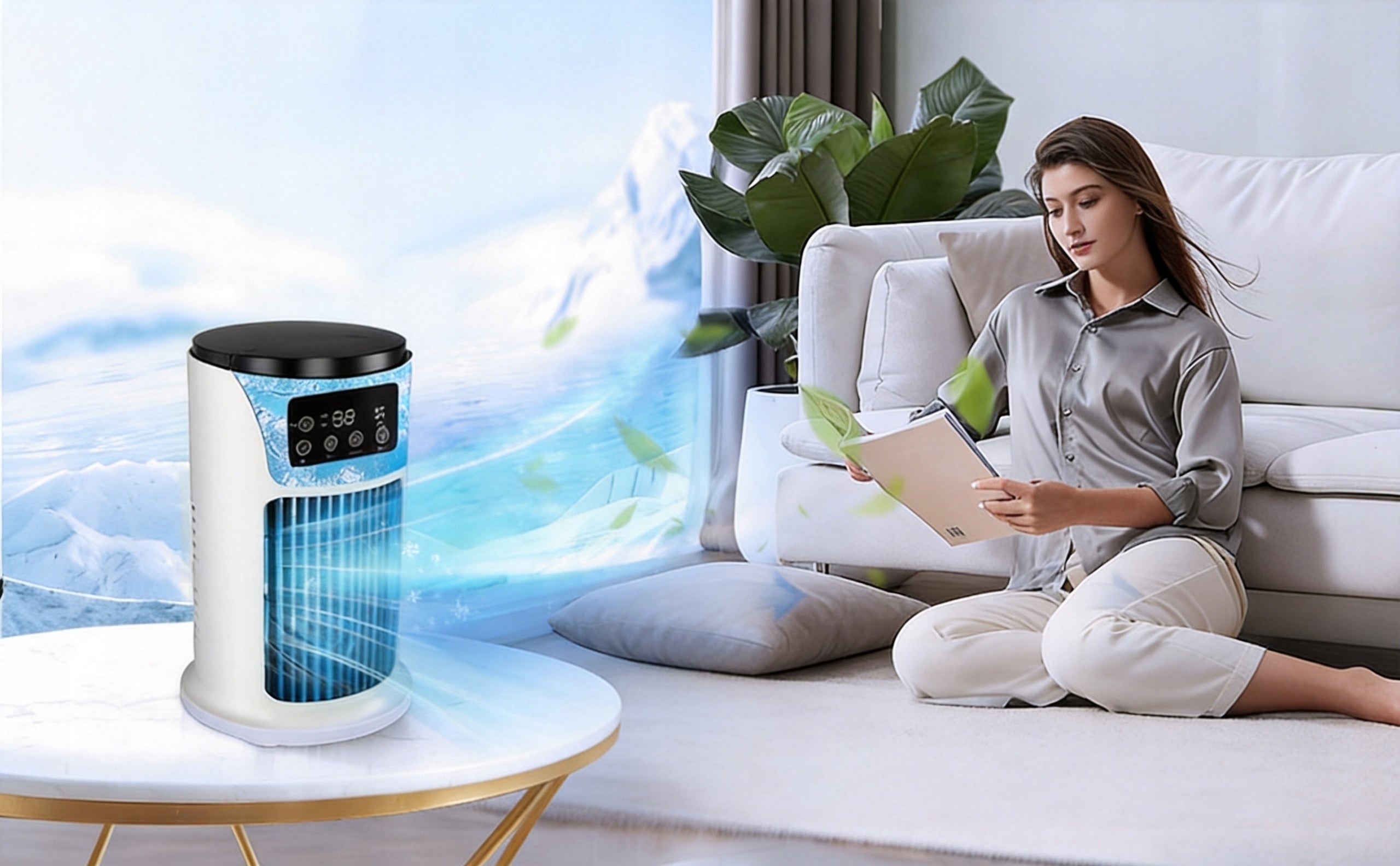 PORTABLE ELECTRIC COOLING FAN 6 GEARS TIMER TANK 300ML Brand no brand