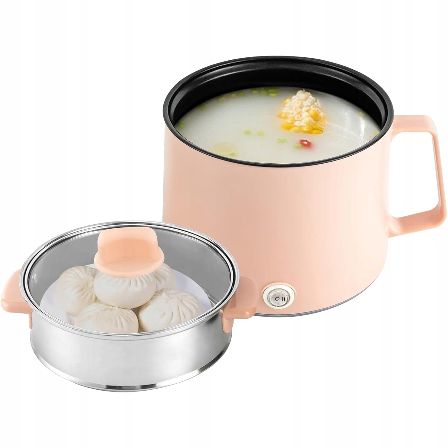 PORTABLE ELECTRIC POT 2-PLY 1.7 L NON-STICK 600W Dominant color pink