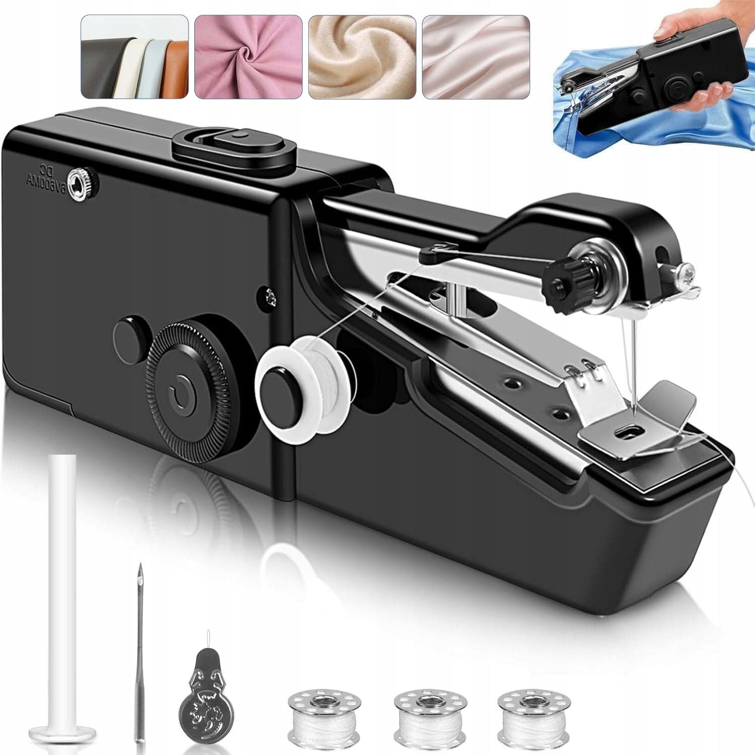 PORTABLE ELECTRIC SEWING MACHINE, MINI HANDHELD SEWING MACHINE