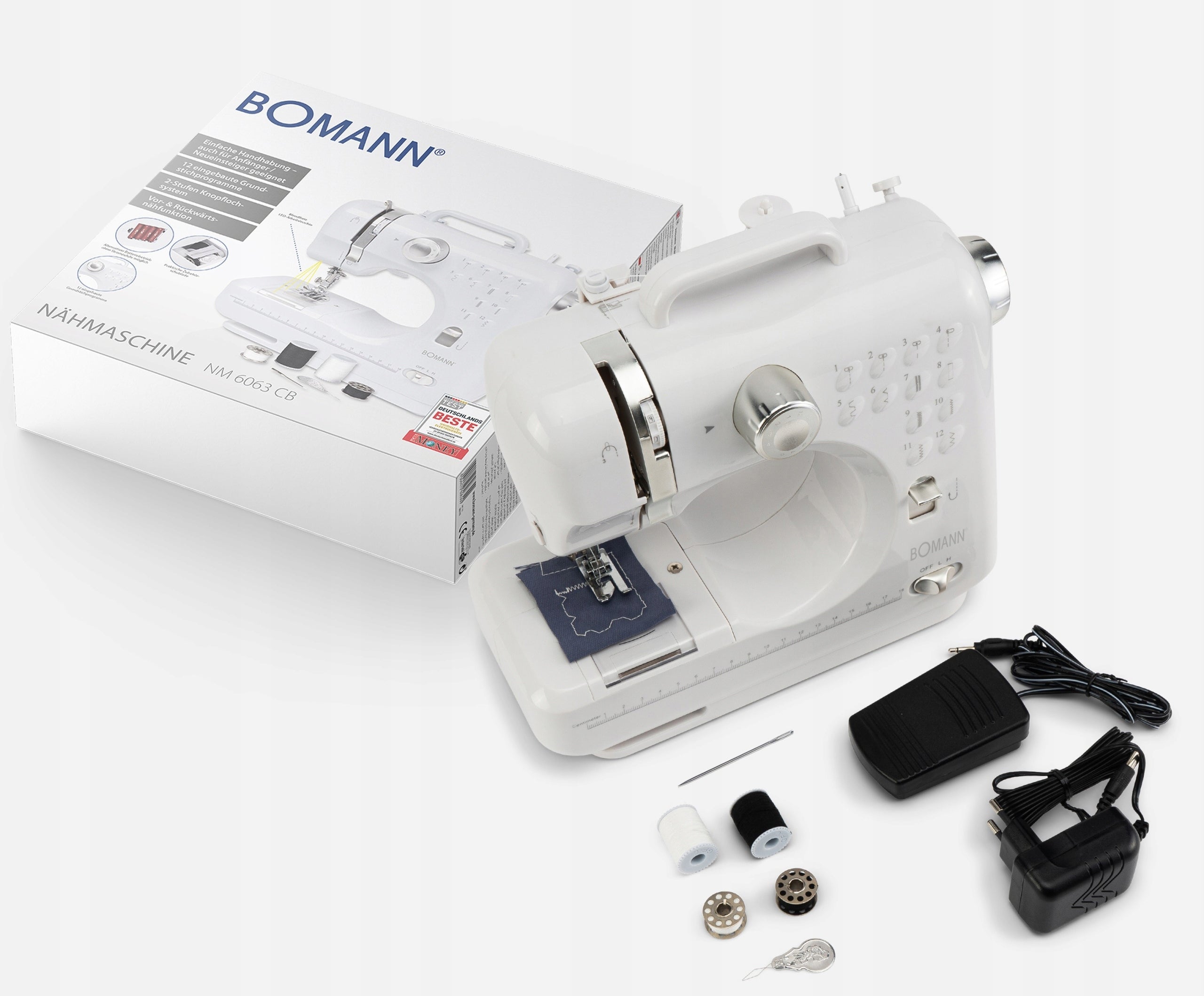 PORTABLE ELECTRIC SEWING MACHINE SEWING TOOLBOX Thread Needle BOMA Model 660630