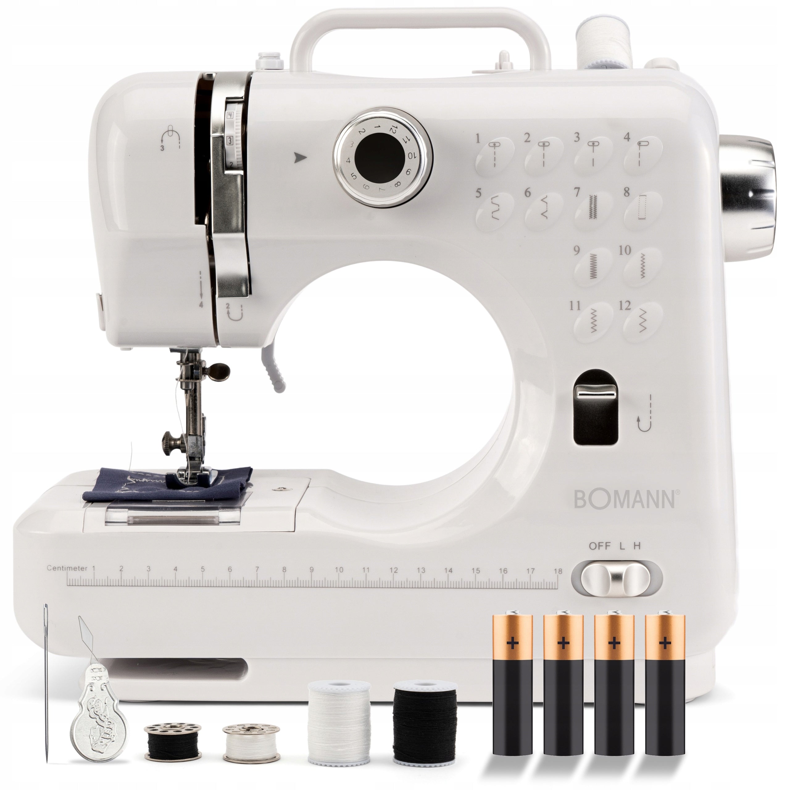 PORTABLE ELECTRIC SEWING MACHINE SEWING TOOLBOX Thread Needle BOMA Sewing features embroidery hole edging repairing stitching