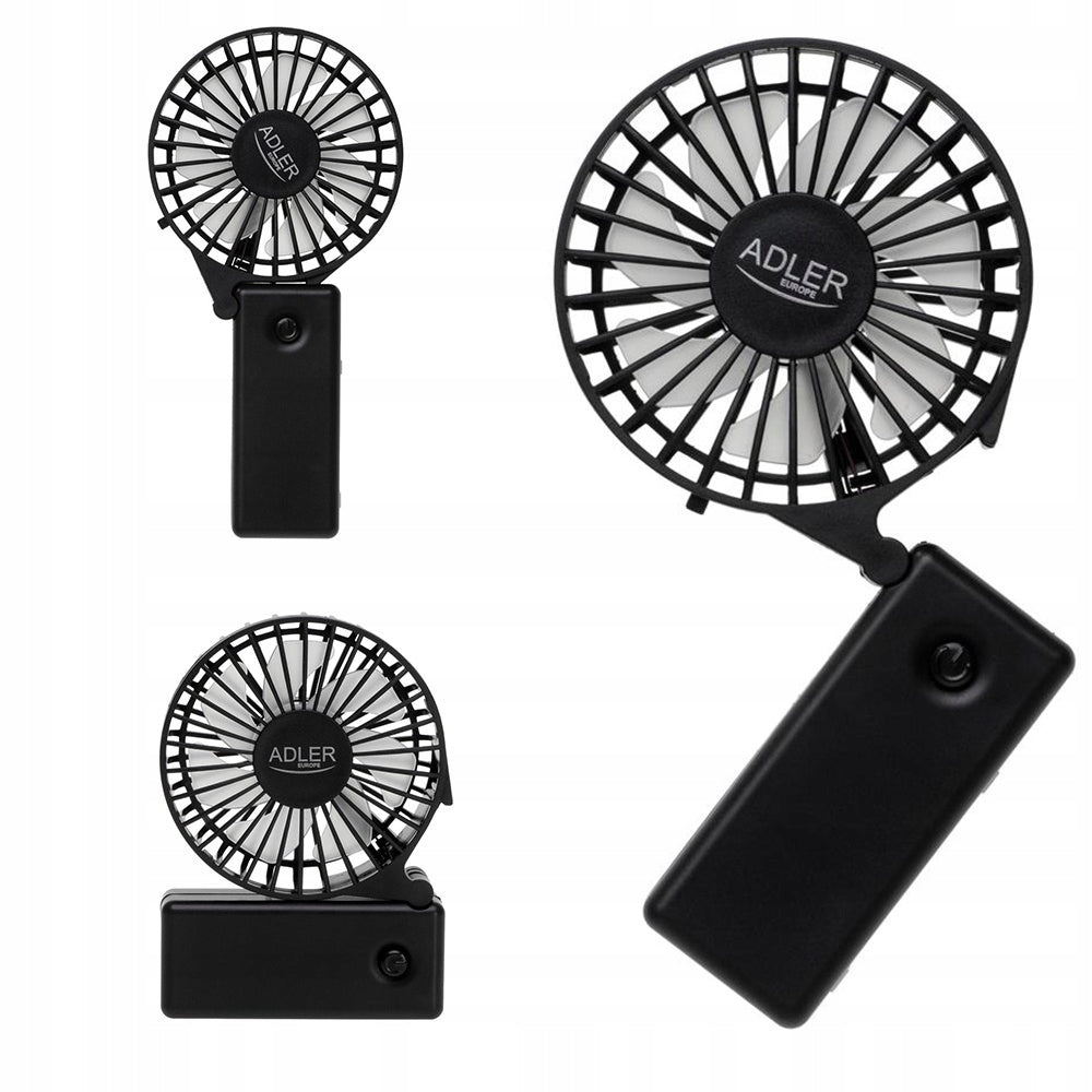 PORTABLE FAN SMALL HANDY BATTERY OPERATED FOLDABLE 2in1 QUIET