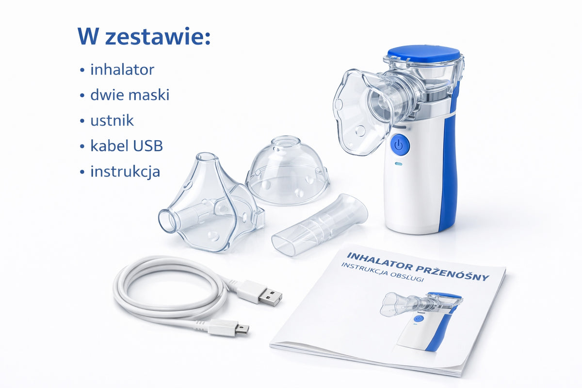 PORTABLE INHALER FOR USB / 2× AA BATTERIES FOR CHILDREN AND ADULTS Medical device no