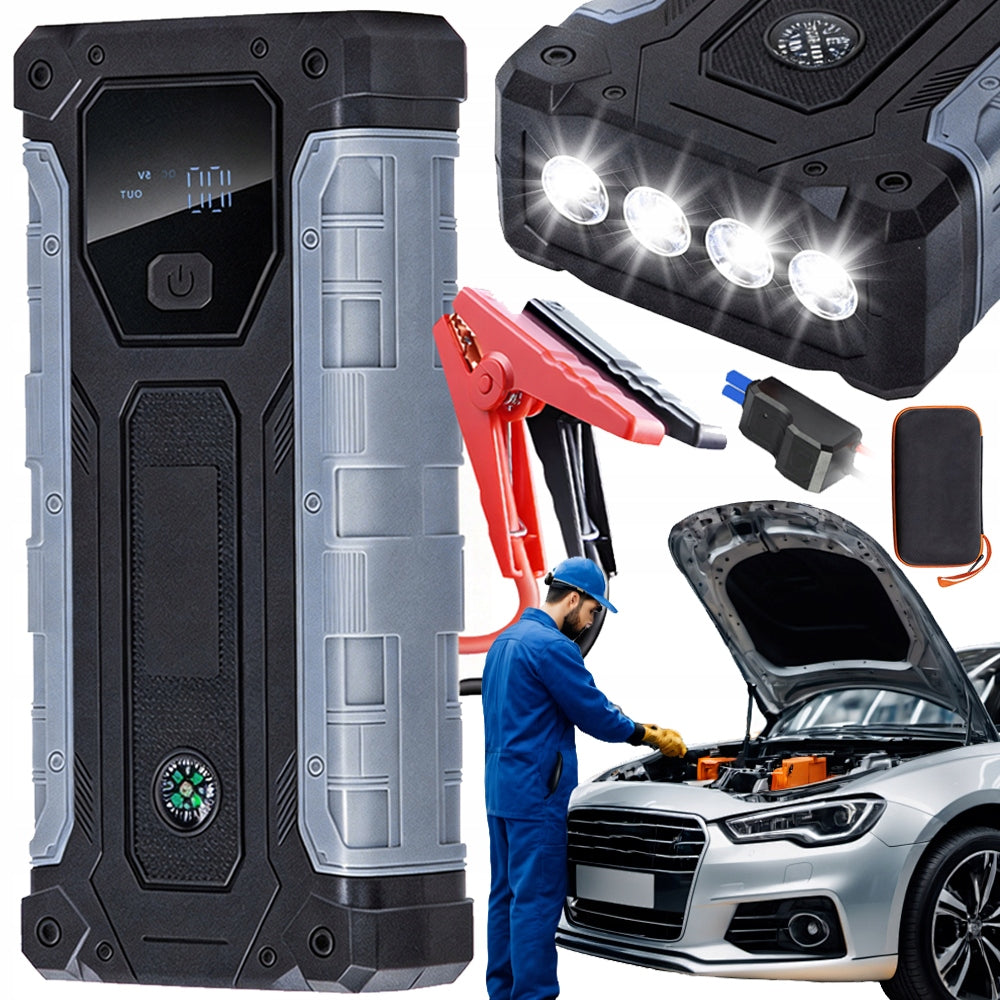 PORTABLE INRUSH BOOSTER 12V 8000MAH POWERBANK LED INRUSH CURRENT 600A