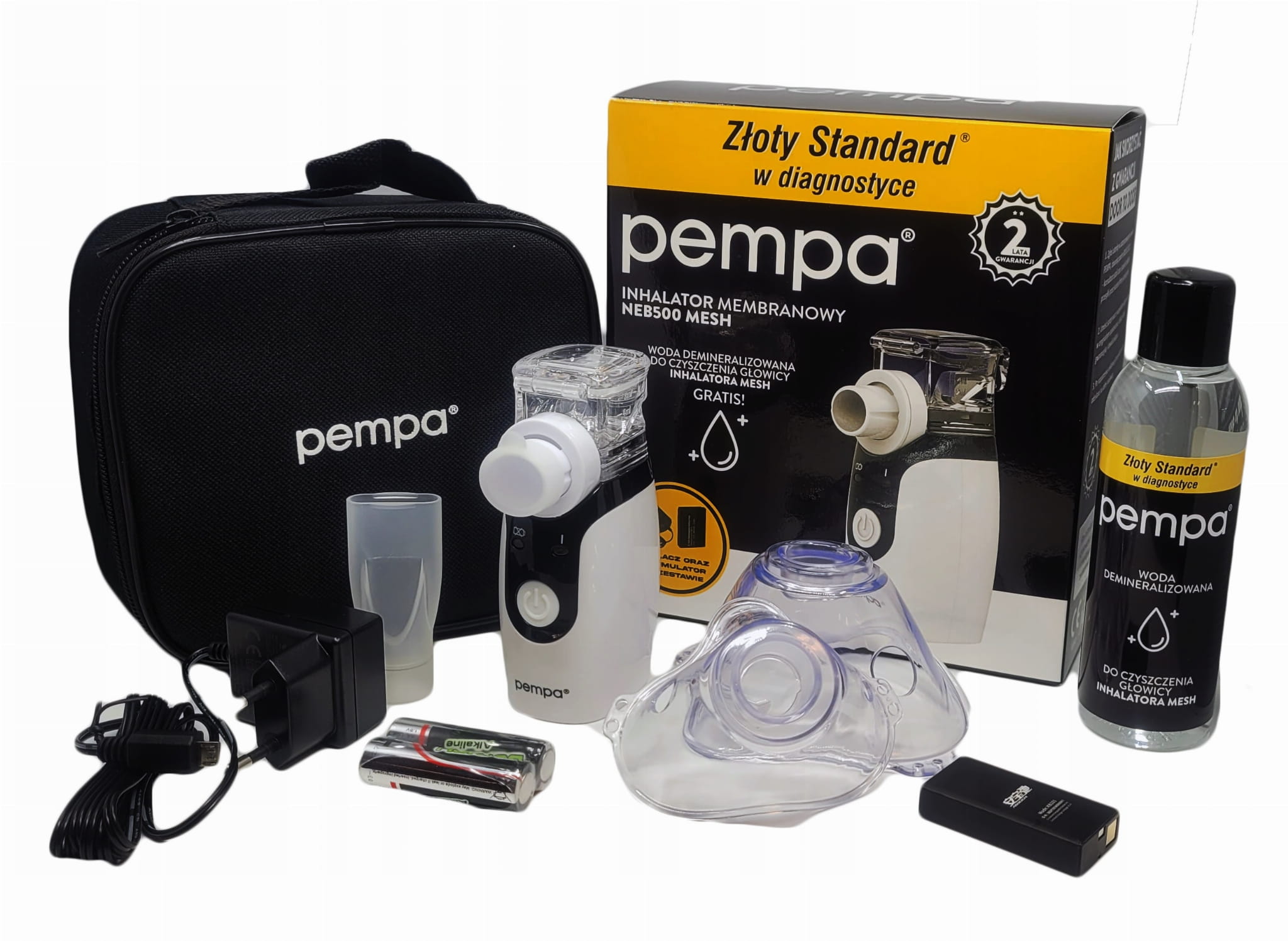 PORTABLE INhaler Pempa NEB500 Diaphragm Mesh SILENT - POWER SUPPLY Packaging status original