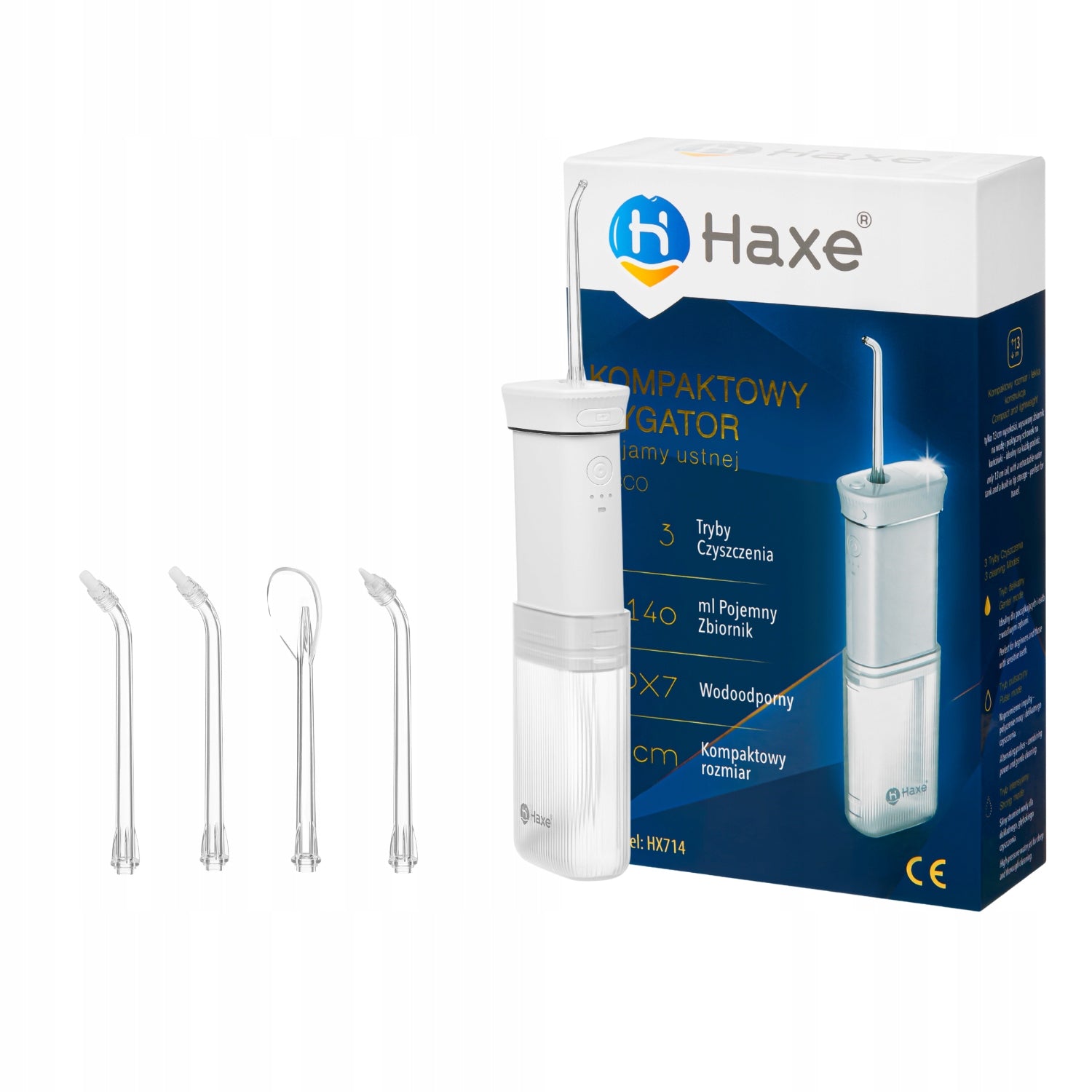 PORTABLE IRRIGATOR HAXE HX714 WIRELESS FOR TEETH 4X STRONG NOZZLES Packaging status original