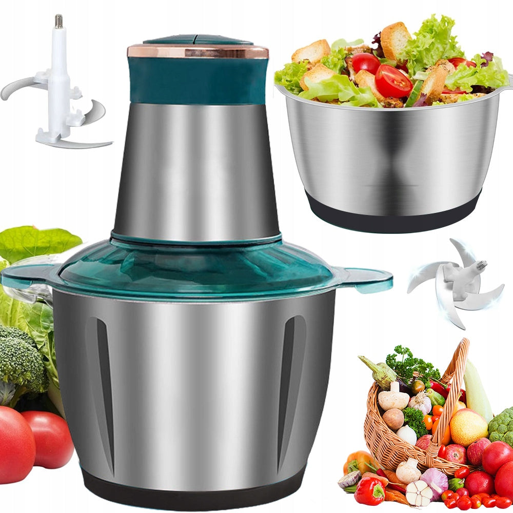 PORTABLE MEAT GRINDER STAINLESS STEEL 2L 250W FOR FRUITS AND VEGETABLES