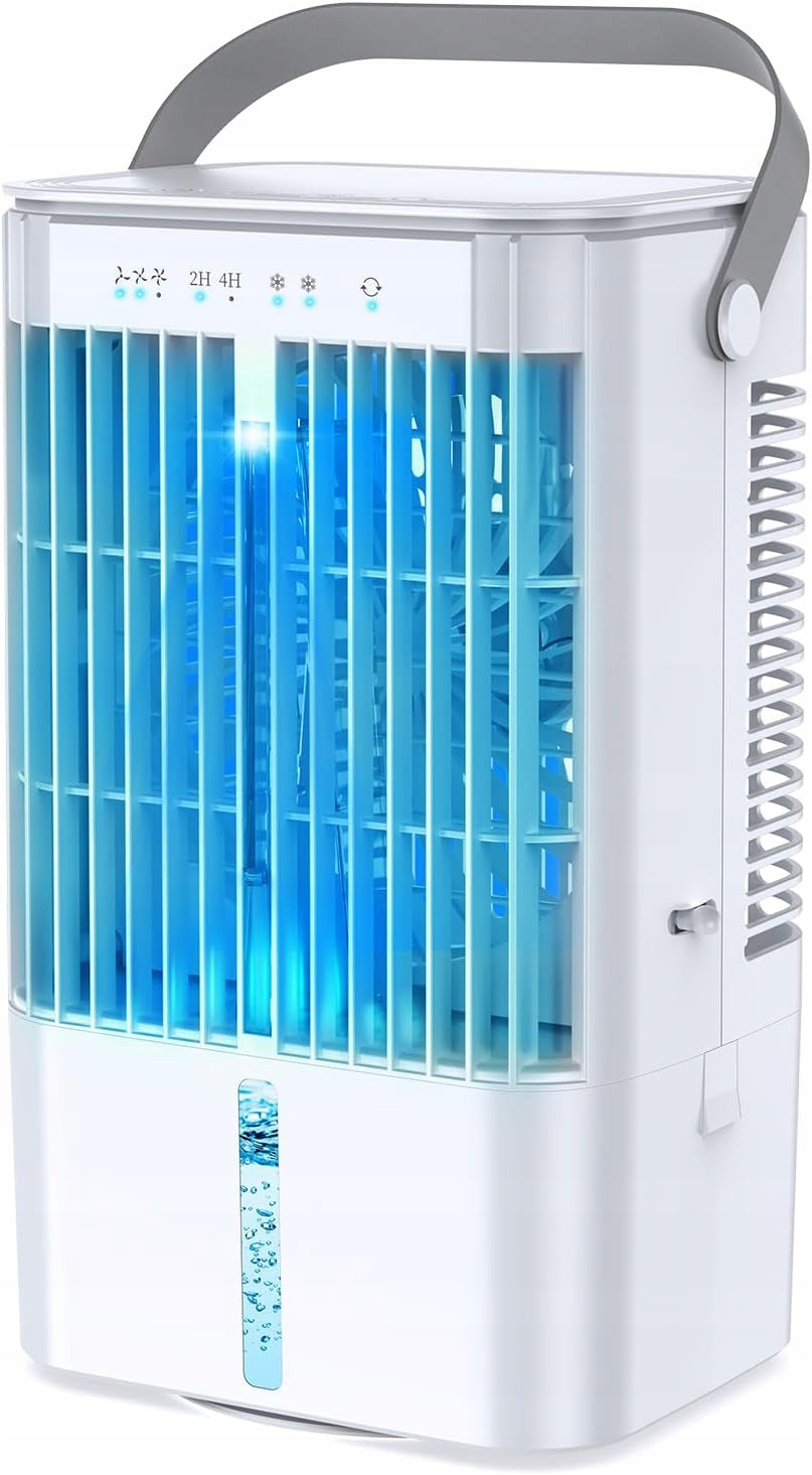 PORTABLE MINI AIR CONDITIONER WITH INTEGRATED COOLING, 90° OSCILLATION