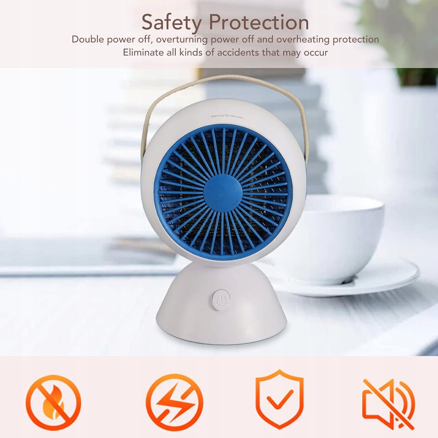 PORTABLE MINI FAN ELECTRIC HEATER 1300W FAN HEATER H7 Manufacturer code H7