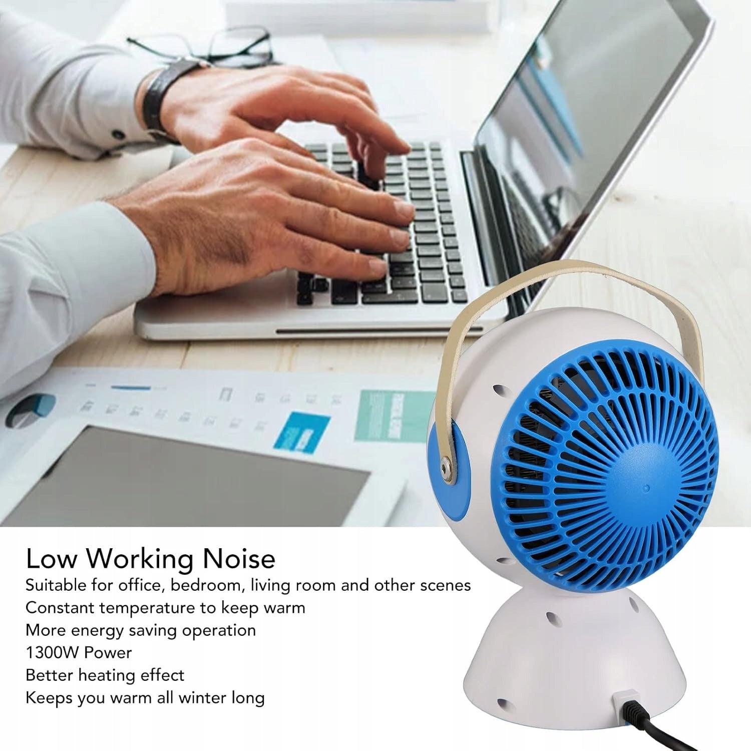 PORTABLE MINI FAN ELECTRIC HEATER 1300W FAN HEATER H7 Packaging status original