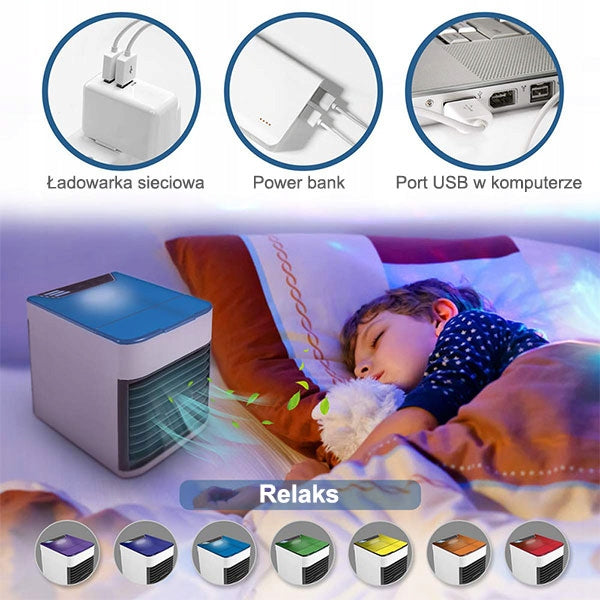 PORTABLE MINI HOME USB COOLER SMALL OFFICE WATER FAN + FREEBIE Packaging status original