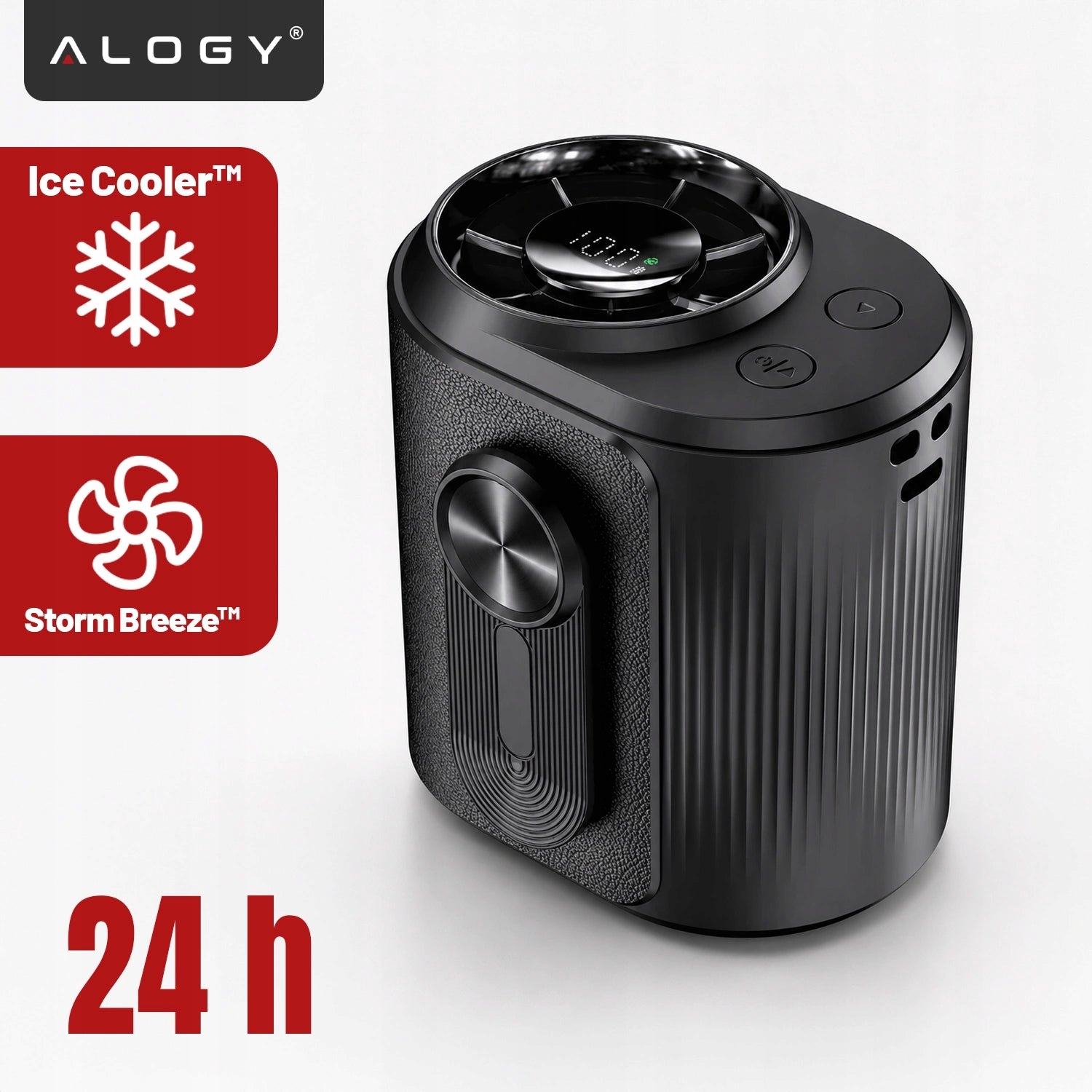 PORTABLE MINI PERSONAL FAN FOR NECK BELT FIT , Black Manufacturer code Wentylator bezprzewodowy wiatrak na pas