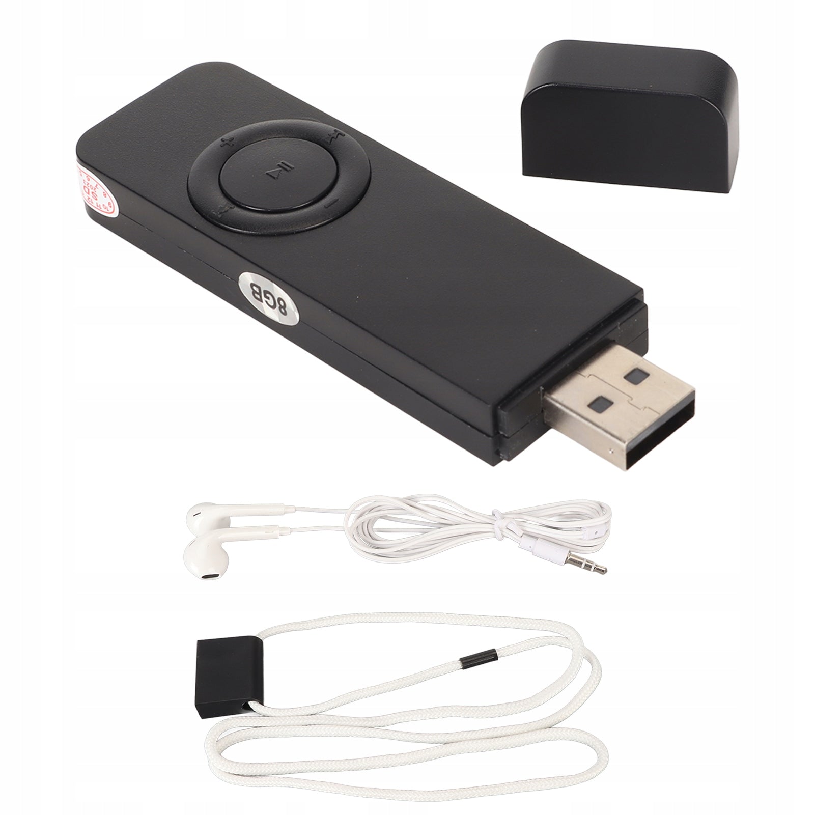 PORTABLE MP3 8GB USB PLAYER FLASH DRIVE 180MAH BLACK EAN (GTIN) 7841270381191