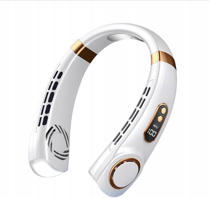 PORTABLE NECK FAN WITH LED 8000MAH MINI AIR CONDITIONER 5 SPEEDS